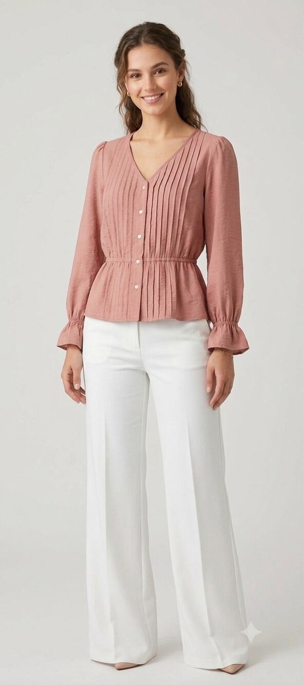 Alex Mill Peplum Silk Blend Pink Top New XS